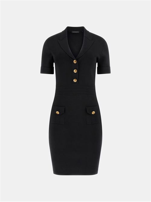 Vestito bodycon mini maglia GUESS | W5YK29Z0130/JBLK